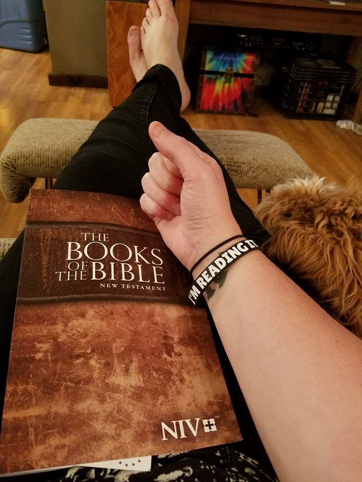 A Hope Church member posted this photo to Facebook to encourage others in their reading.