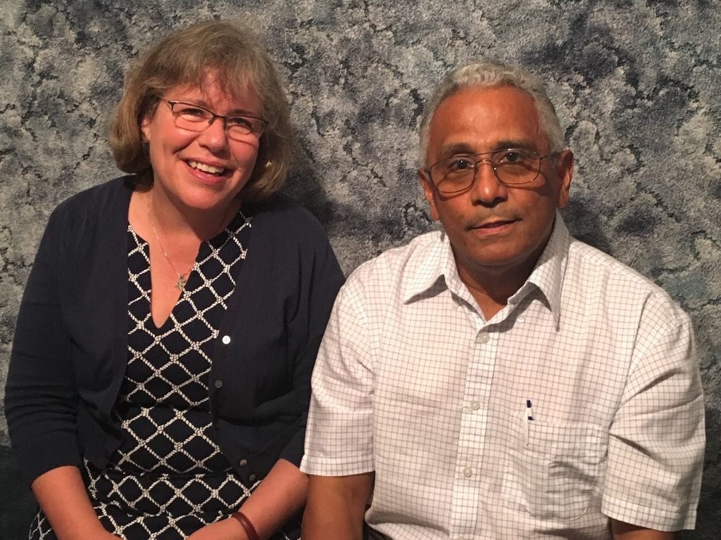 Barbara Swanson and pastor Javier Cardenas