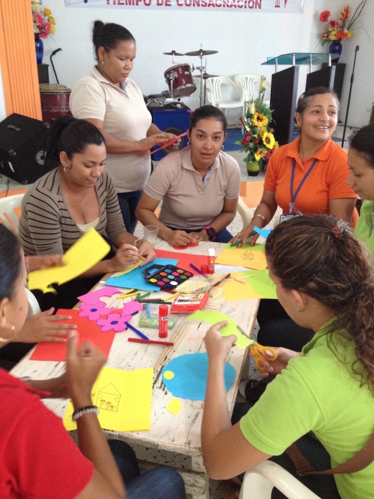 Teachers from four elementary schools in Barranquilla, Colombia, participate in an educators training event.